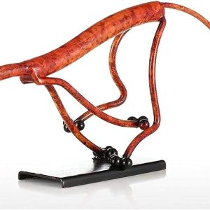 Sculpture Tabletop Figurines Decor,Iron Dashing Leopard Sculpture Metal Animal Sculpture Office Tabletop Ornaments