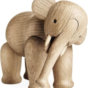 Other Animals Small Elephant Wooden Figurines, Oak, 5.1" H x 6.5" W, Gift Box Included