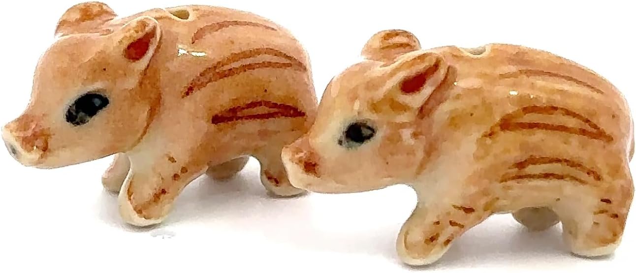 Adorable Mini Ceramic Animal Figurine – Porcelain Miniature Collectible Decor (Baby Pig) - Image 2