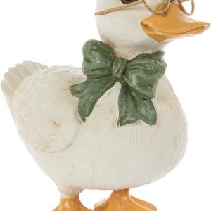Animal Figurines with Glasses, Table Decor, Shelf Decor, Baby Shower Decor (Duck w/Glasses)