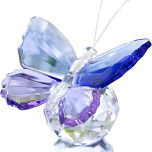 Crystal Cut Butterfly Animal Ornament Decoration for Office Table Home Bedroom