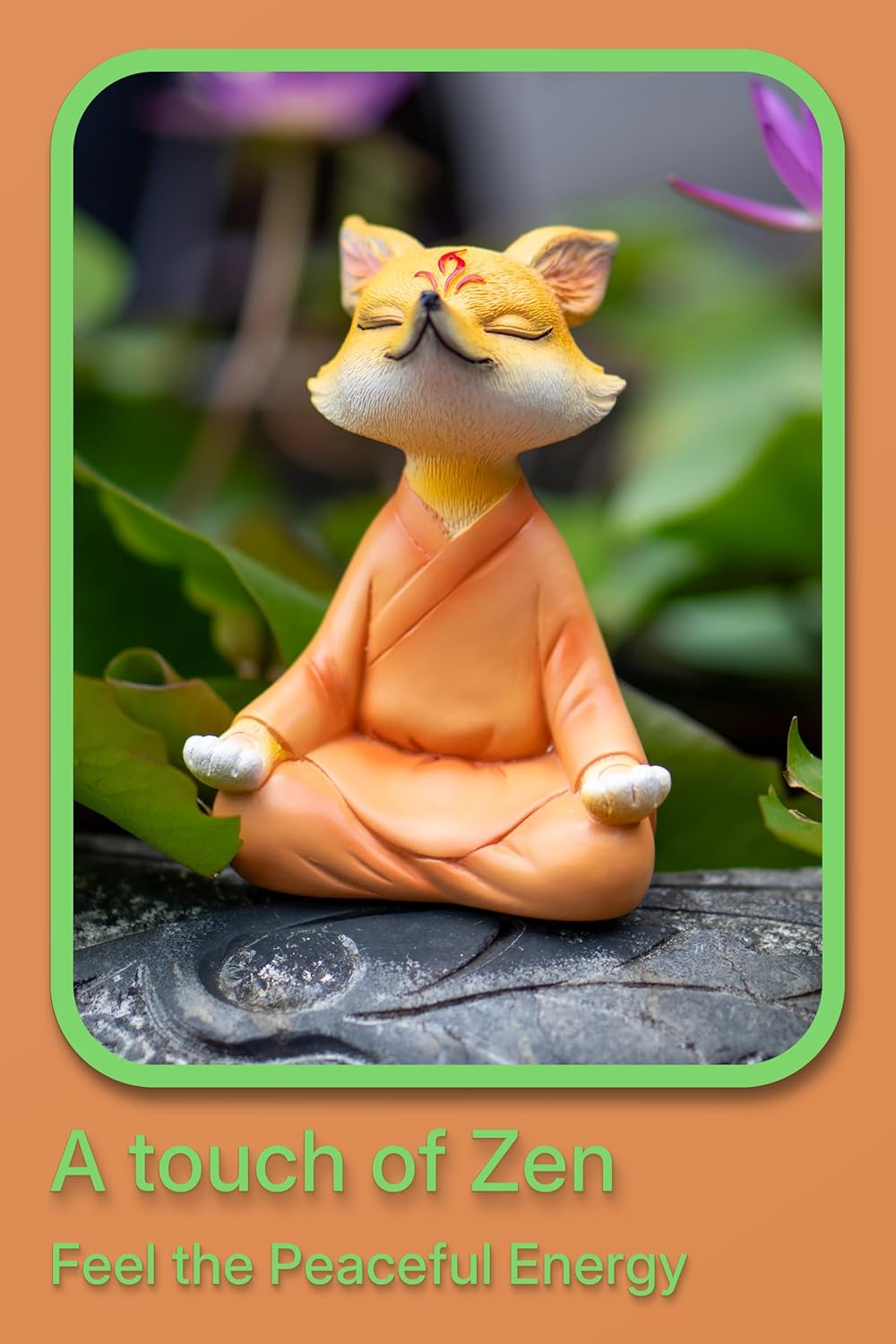 Zen Fox Figurine, Meditating Fox Buddha Statue for Home Decor, Living Room, Yoga & Meditation Accent, Shelf, Table, Desk Decor, Outdoor Garden Decor, Gifts for Women - Image 2